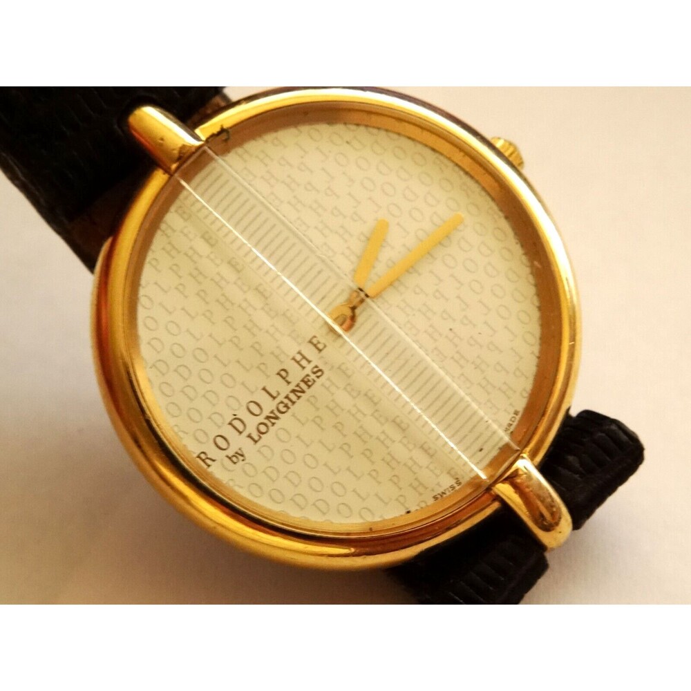 Midsize 31mm Rodolphe by Longines Gold Plated Fashion Watch Runs